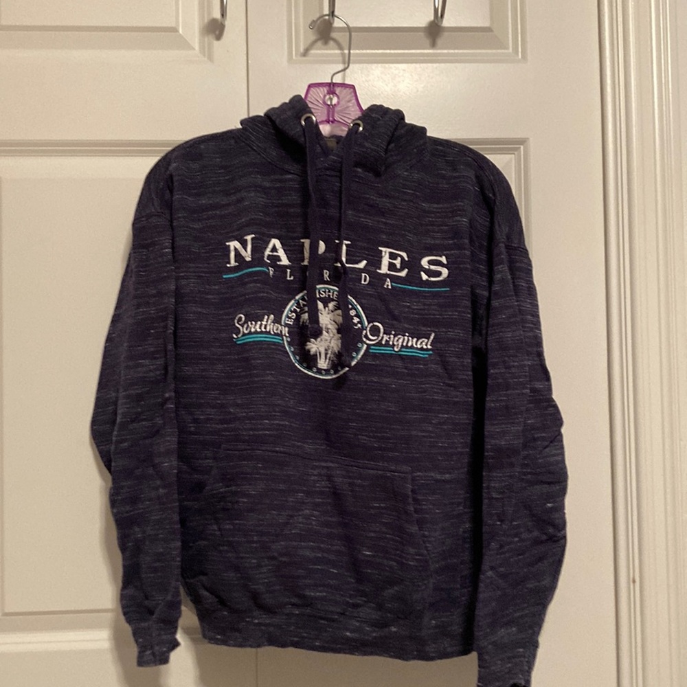 Men’s Size Small Naples Florida Sweatshirt Navy